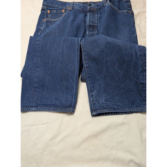 Levi’s 501 Original Fit Button Fly Jeans W38 L30 (Measures 26”) Classic Blue - Picture 8 of 10